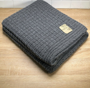 Плед 130х180 Hamam Dimension knitted stone темно-серый