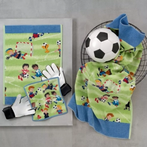 Полотенце шенилловое SOCCER 205 jeans blau 37х50 от Feiler