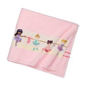Полотенце махровое с  кантом из шенилла Ballerina border Rosa 50х80 от Feiler