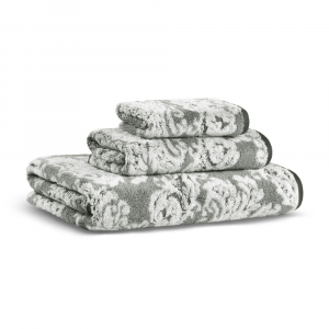 Полотенце махровое 33х33  Casual Avenue Damask Yarn Dyed ivory/carbon (слоновая кость/серый металлик)
