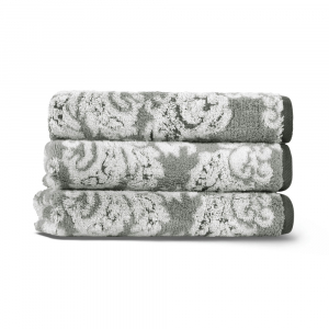 Полотенце махровое 40х71 Casual Avenue Damask Yarn Dyed ivory/carbon (слоновая кость/серый металлик)