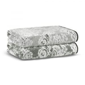 Полотенце махровое 33х33 Casual Avenue Damask Yarn Dyed ivory/fog (слоновая кость/светло-серый)