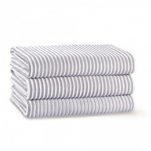 Полотенце махровое 50х90 Casual Avenue Terry Striped white/warm grey белый/дым