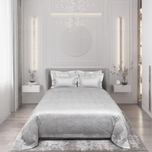 Элитное постельное белье Семейное BLAVET 600 tc пейсли платина от Сlaire Batiste Atelier