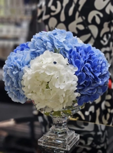 Букет гортензий, голубой  Provence Hydrangea Bouquet серебряный декор от Cote Noir