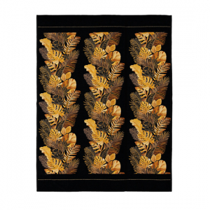 Элитный шенилловый плед Exotika gold 010 black (черный) 150х230 от Feiler