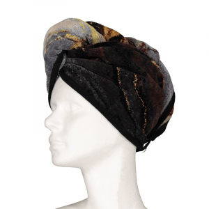 Тюрбан шенилловый Golden Fragments 10 schwarz 150х28 от Feiler