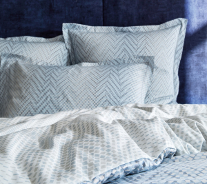 Постельное белье евро GRAVITY BLEU CELESTE от Blanc des Vosges